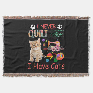 Ich habe nie allein gequilt, dass Katzen das Quilt Decke