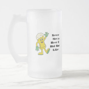 Ich habe nie ein Bier gesehen, das mir nicht gefie Mattglas Bierglas