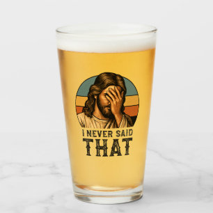 Ich habe nie gesagt, Jesus Meme Funny Christlich Glas
