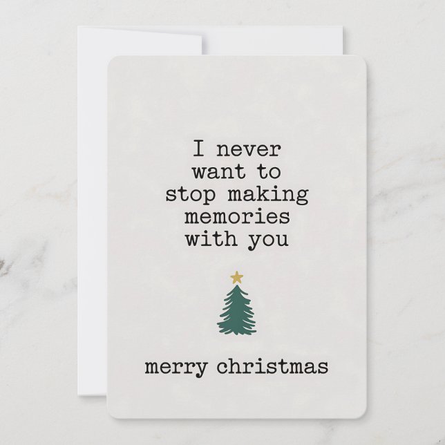 Ich habe nie Gewollt, aufhören, mit dir Erinnerung Einladung (Vorderseite)