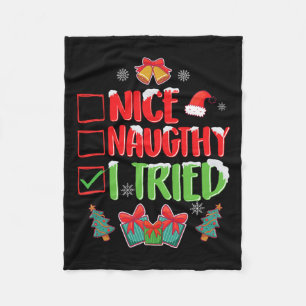 Ich habe Nizza oder Naughty 1 Fleecedecke