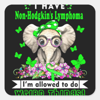 Ich habe Non-Hodgkin-Lymphom-Bewusstsein Quadratischer Aufkleber