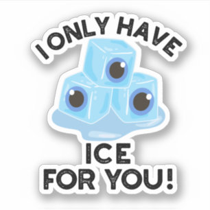 Ich habe nur Eis für euch lustigen Augenpuffer Aufkleber