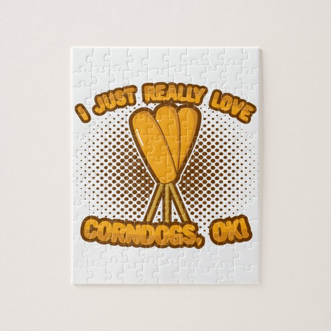 Ich habe nur wirklich Corndogs Liebe, OK! Puzzle (Vertikal)