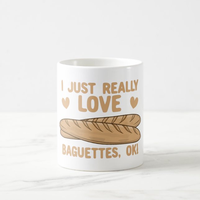 Ich habe nur wirklich Liebe Baguettes, OK! Kaffeetasse (Mittel)
