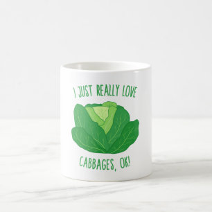 Ich habe nur wirklich Liebe Cabbages, OK!T-Shirt Kaffeetasse