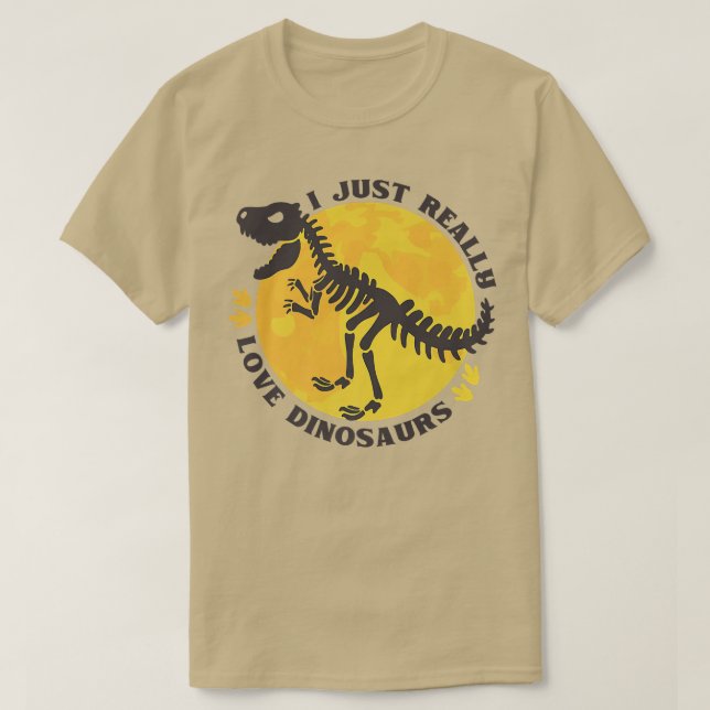 Ich habe nur wirklich Liebe Dinosaurier Skelettkno T-Shirt (Design vorne)
