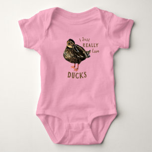 Ich habe nur wirklich Liebe Ducks Baby Bodysuit Baby Strampler