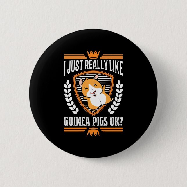 Ich habe nur wirklich Liebe Guinea Pig Button (Vorderseite)