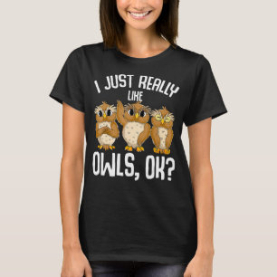 Ich habe nur wirklich Liebe Owls Kinder Mädchen Fr T-Shirt