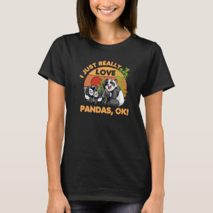 Ich habe nur wirklich Liebe Pandas Ok Tierbär Retr T-Shirt
