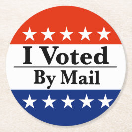 Ich habe per Post abgestimmt Runder Pappuntersetzer