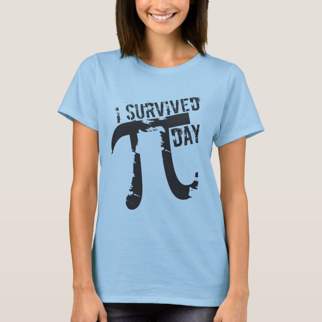Ich habe Pi Day überlebt - Funny Pi Day T - Shirt (Vorderseite)