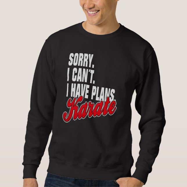 Ich habe Plane Karate Sprüche Statement Outfit Sweatshirt (Vorderseite)