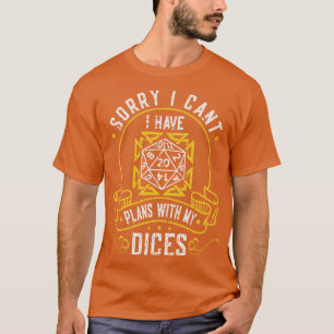 Ich habe Pläne mit der D20-Rollenspiel-Dices T-Shirt