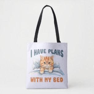 Ich habe Pläne mit meinem Bett - Cosy Orange Cat
