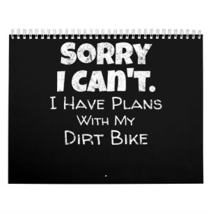 Ich habe Pläne mit meinem Dirt-Bike-Geschenk Kalender