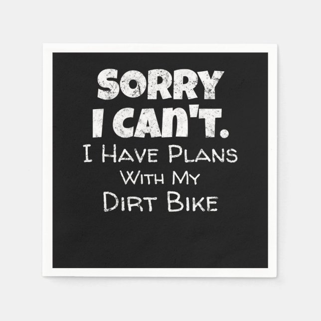 Ich habe Pläne mit meinem Dirt-Bike-Geschenk Serviette (Vorderseite)