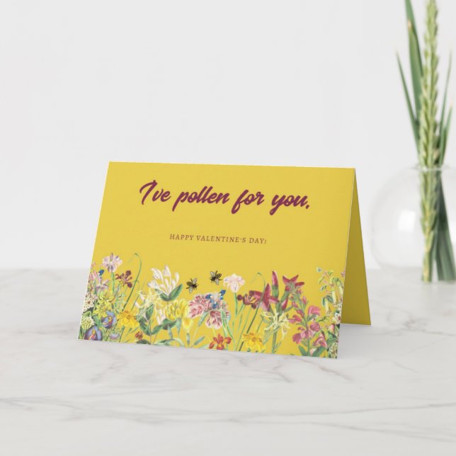 Ich habe Pollen für dich Valentinstag-Karte Dankeskarte (Vorderseite)