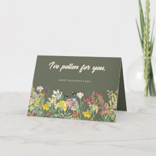 Ich habe Pollen für dich Valentinstag-Karte Dankeskarte