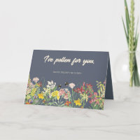 Ich habe Pollen für dich Valentinstag-Karte