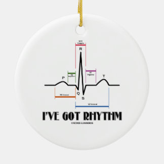 Ich habe Rhythm Got (EKG/EKG Heartbeat) Keramikornament