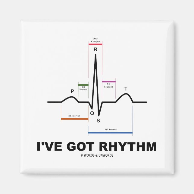 Ich habe Rhythm Got (EKG - EKG Herzschlag) Magnet (Vorne)