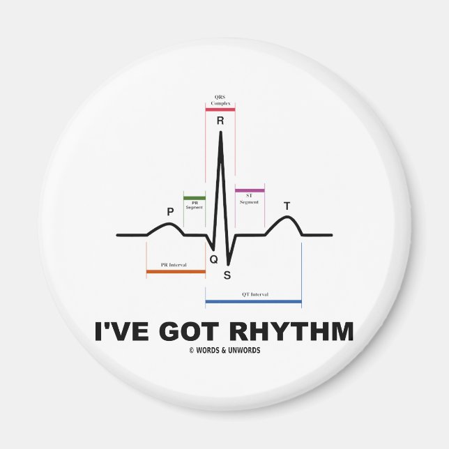 Ich habe Rhythm Got (EKG - EKG Herzschlag) Magnet (Vorne)