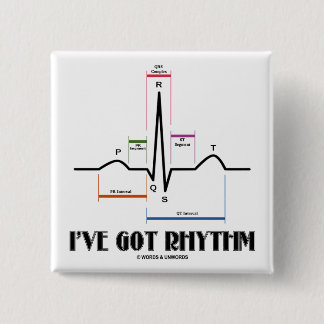 Ich habe Rhythm Got (EKG/EKG - Oldgate Lane Kontur Button