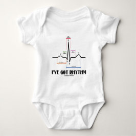 Ich habe Rhythmus (ECG/EKG - Oldgate Weg-Kontur) Baby Strampler