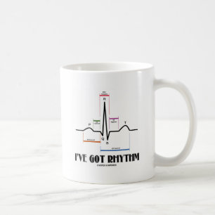 Ich habe Rhythmus (ECG/EKG - Oldgate Weg-Kontur) Kaffeetasse