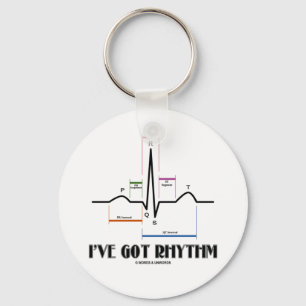 Ich habe Rhythmus (ECG/EKG - Oldgate Weg-Kontur) Schlüsselanhänger