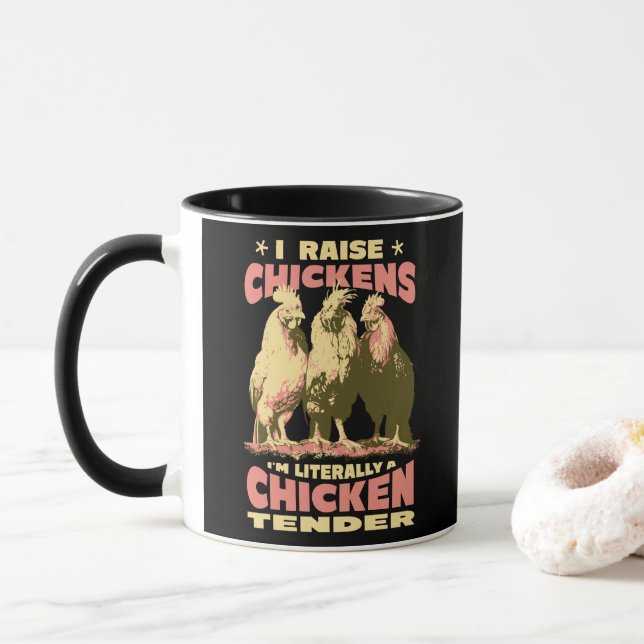 ICH HABE SCHICKENS, ICH BIN LITERWEISE EIN CHICKEN TASSE (Mit Donut)