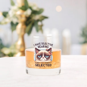 Ich habe selektives Gehör, lustiges Geschenk für K Whiskyglas
