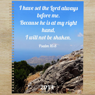 Ich habe Set der Herr vor mir Psalm Bibel Verse Planer