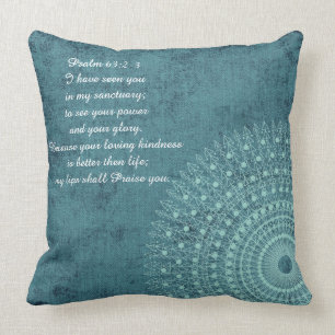 Ich habe Sie Psalm 63:2-3 Reversible Pillow gesehe Kissen