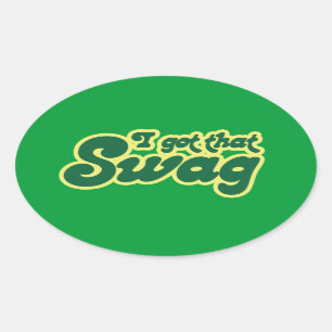 Ich habe Style Ovaler Aufkleber