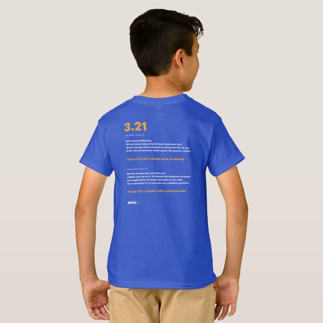Ich habe T21| Down Syndrome Awareness Kids' T - Sh T-Shirt (Schwarz voll)