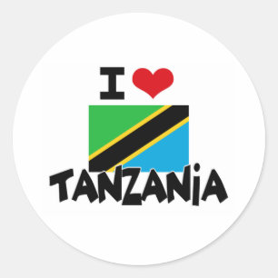 ICH HABE TANZANIA RUNDER AUFKLEBER