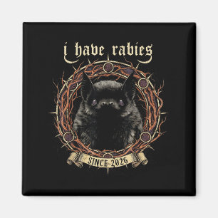 Ich habe Tollwut Gothic Fledermaus Dunkler Humor S Magnet