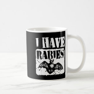 Ich habe Tollwut Lustiges Fledermaus-Meme Vintage Kaffeetasse