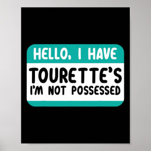 Ich habe Tourette Syndrome Awareness Aquamarin Rib Poster