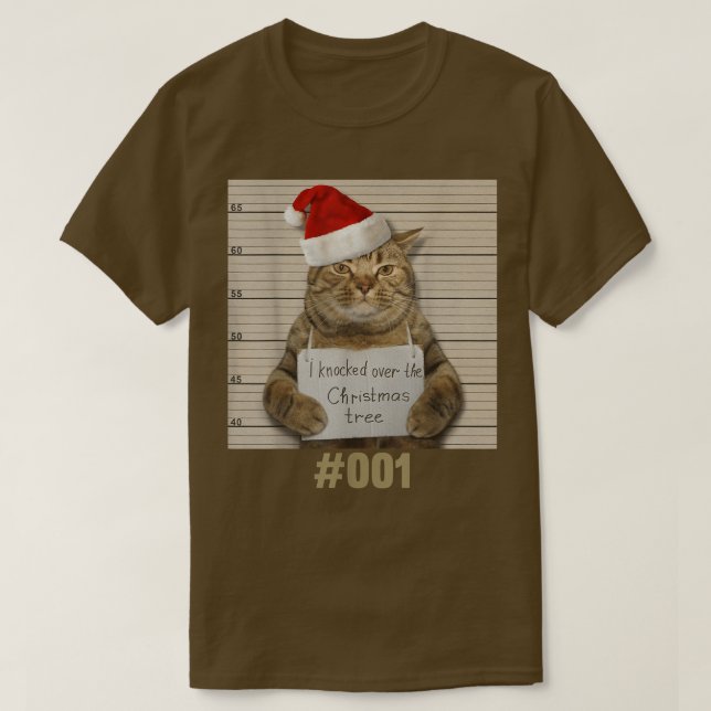 Ich habe über den Weihnachtsbaum geklopft, Cat Lov T-Shirt (Design vorne)