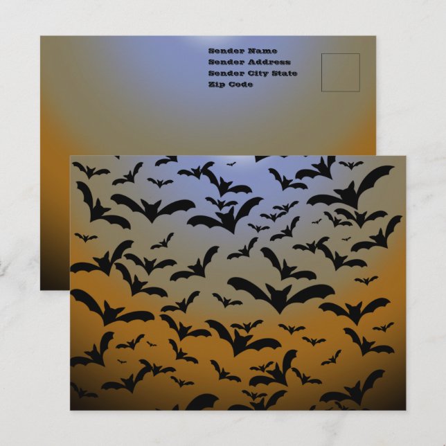 Ich habe viel für schwarze Fledermäuse und Hübsche Postkarte (Vorne/Hinten)