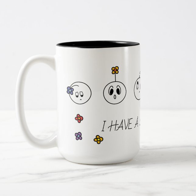 Ich habe viele Gefühle Zweifarbige Tasse (Links)