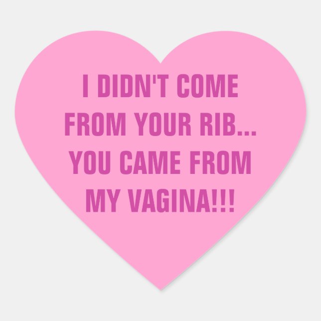 ICH HABE VON DEINEM RIB NICHT GEKOMMEN Herz-Aufkleber (Vorderseite)