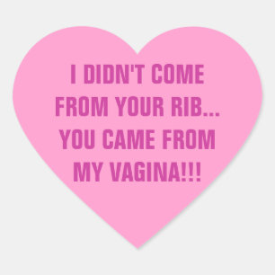 ICH HABE VON DEINEM RIB NICHT GEKOMMEN Herz-Aufkleber