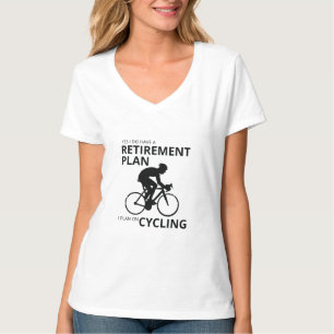 Ich habe vor, Fahrrad zu fahren, wenn ich im Ruhes T-Shirt