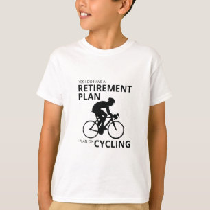 Ich habe vor, Fahrrad zu fahren, wenn ich im Ruhes T-Shirt