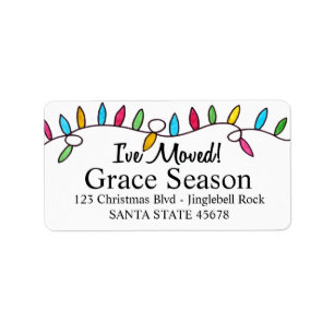 Ich habe "Weihnachtsbaumleuchten" verschoben Adressaufkleber